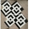 Thassos White and Black Marquina Interlock Mosaic