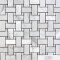 White Carrara Basketweave Mosaic