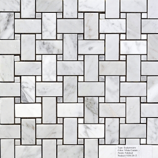 White Carrara Basketweave Mosaic Suppliers