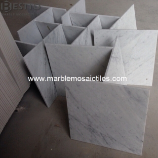 Carrara White Polished Tiles 12''x12'' Suppliers