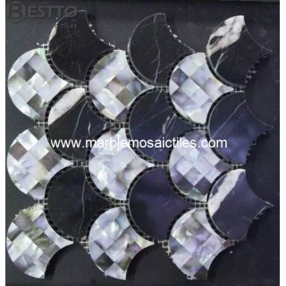 Marble and shell blend mosaic Suppliers