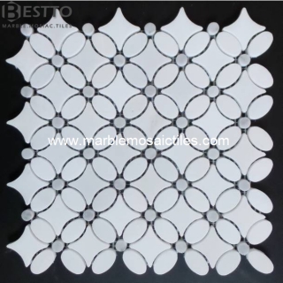 Thassos White Flower Mosaic Tile Manufacturers