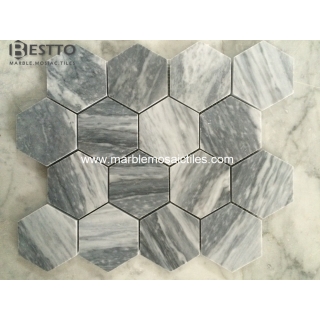 Bardiglio Nuvolato Hexagonal Mosaic Suppliers