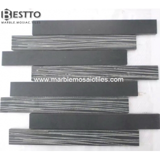 Honed and Chiseled Grey Basalt Mosaic Suppliers
