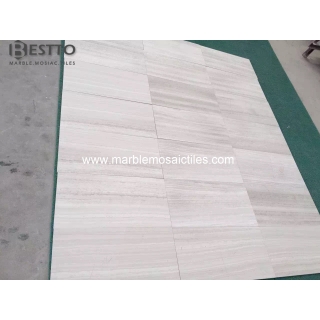 Top Quality White Wooden Marble Tile