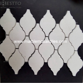 Top Quality Thassos white Arabesque mosaic