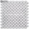 Thassos White Oval  Mosaic 1 1/4''x5/8''