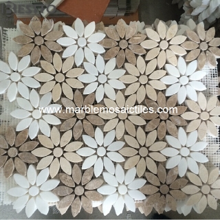 Marble mixed Flower Mosaics Suppliers