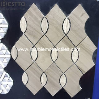 Athen Wood and White Wood Mosaic Tile Suppliers