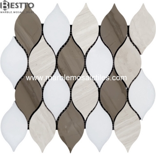 Marble Blend Leaves Mosaic Tiles Suppliers