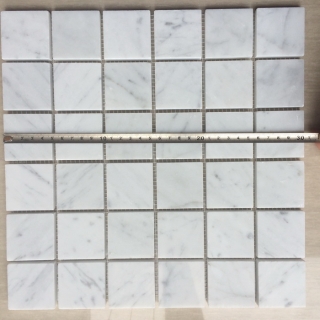 White Carrara Square Mosaic 2'' Suppliers
