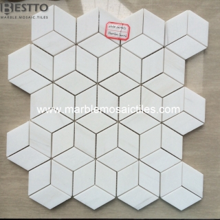 Top Quality Bianco Dolomiti Diamond Mosaic Tiles
