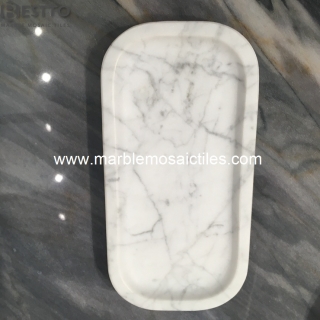 Top Quality White Carrara Rectangle Tray