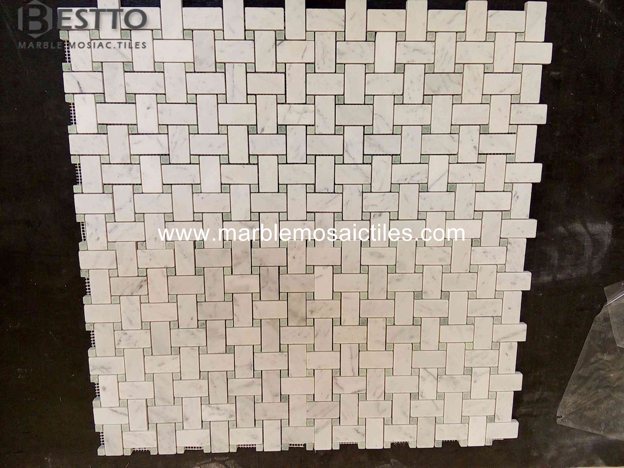 Carrara Basket weave Mosaic