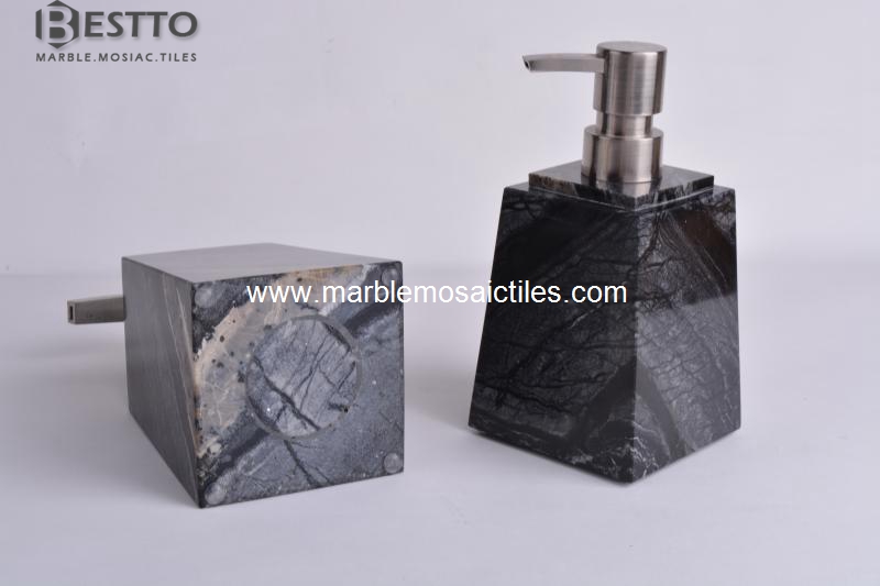 Tree Black marble soap dispenser