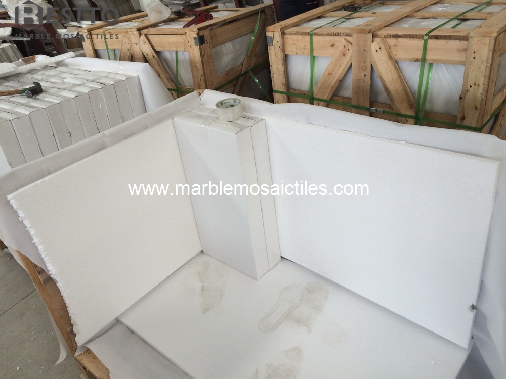 White Wood Tile packing