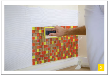 Glass mosaic installation