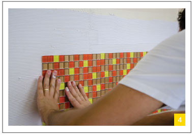 Glass mosaic installation