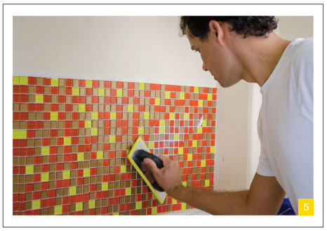 Glass mosaic installation