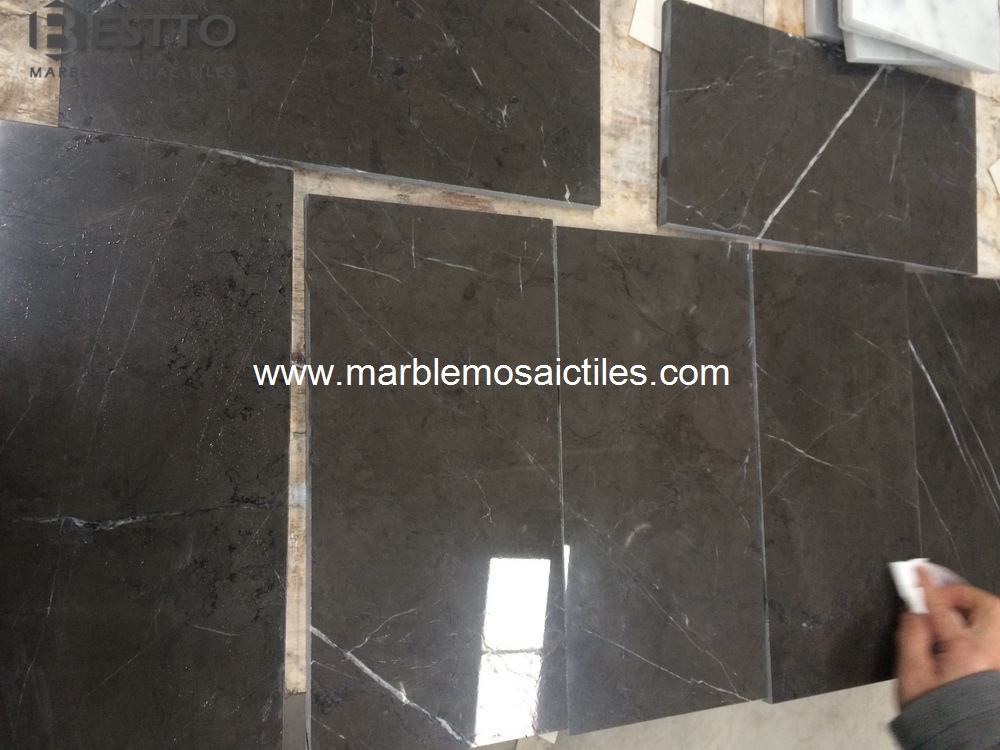Pietra Grey Marble Polished Tiles