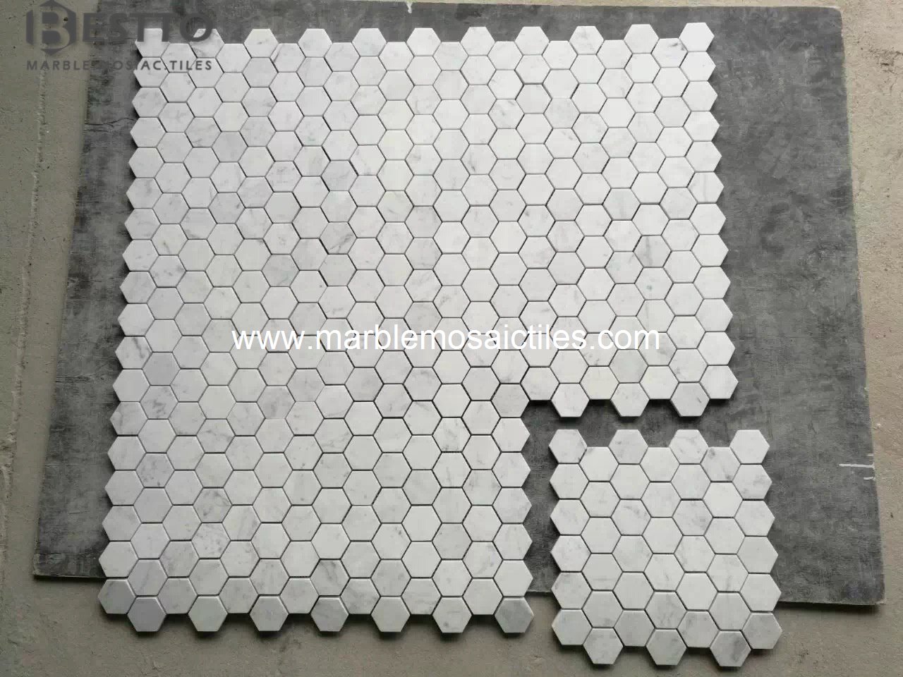 Carrara Hexagon Mosaic