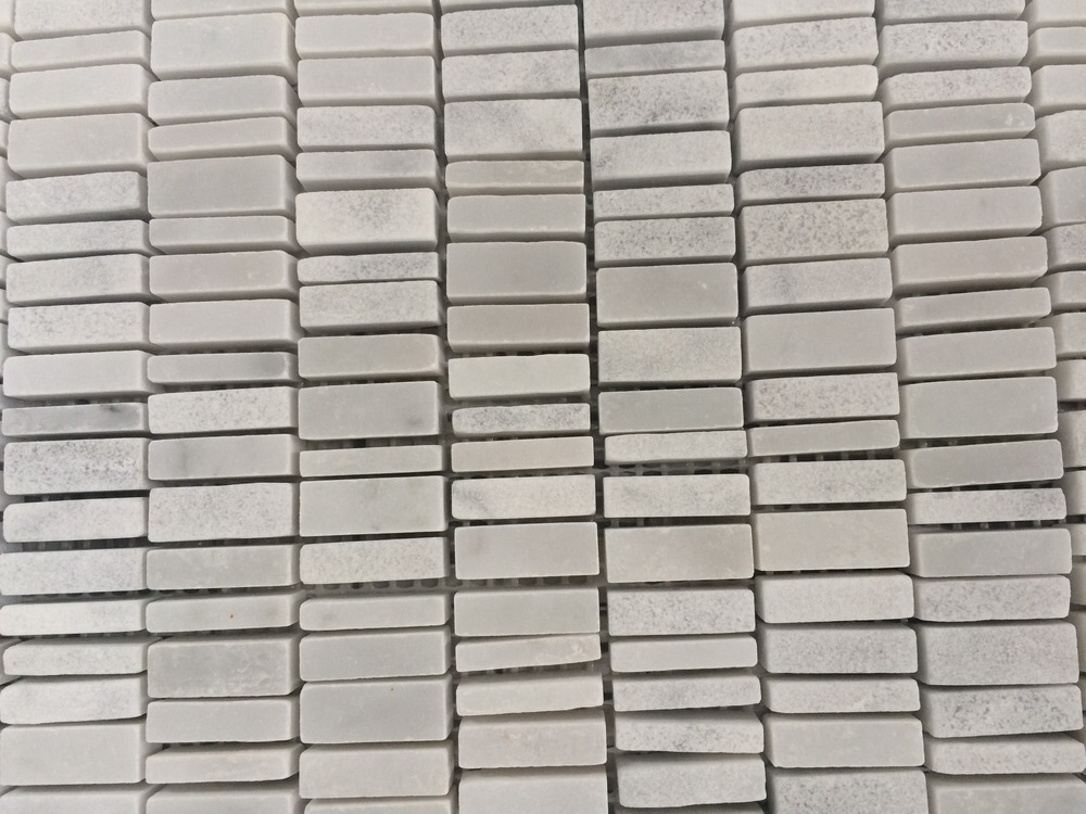 Carrara small vertical rectangual mosaic