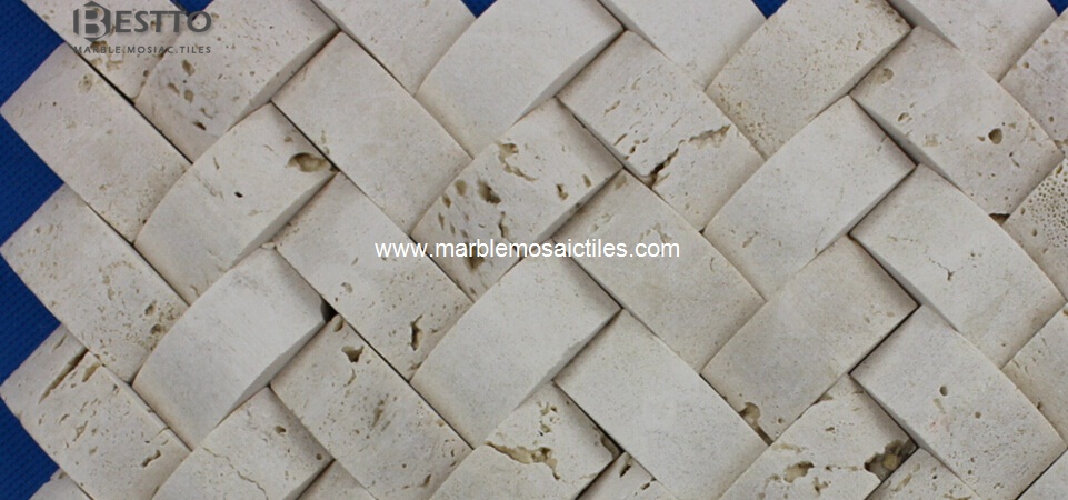 Travertine Herringbone Mosaic Tile