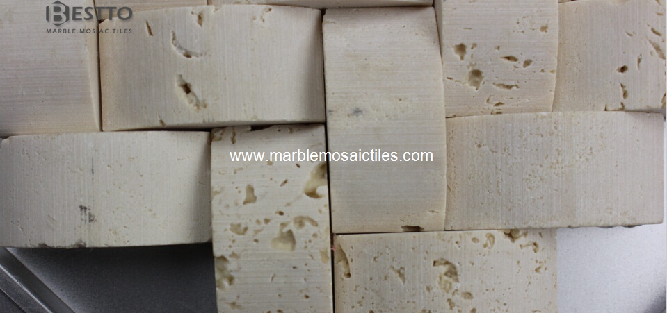 Travertine Herringbone Mosaic Tile