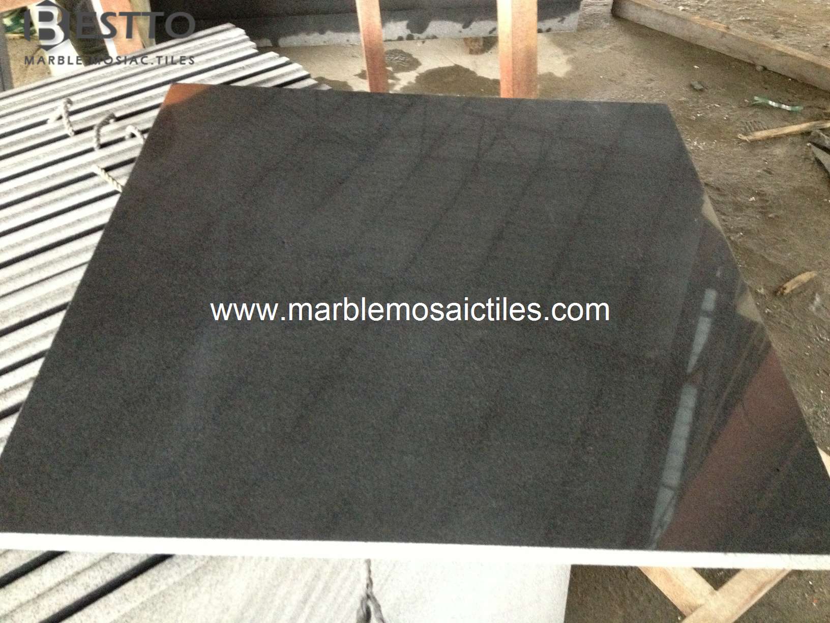 Black Basalt Polished Tiles