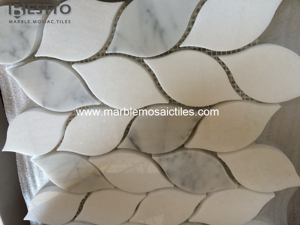 Carrara and Thassos Mosaic Tiles