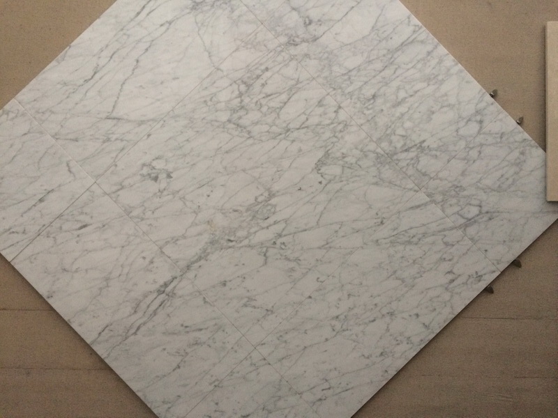 White Carrara Tiles 24''x24''