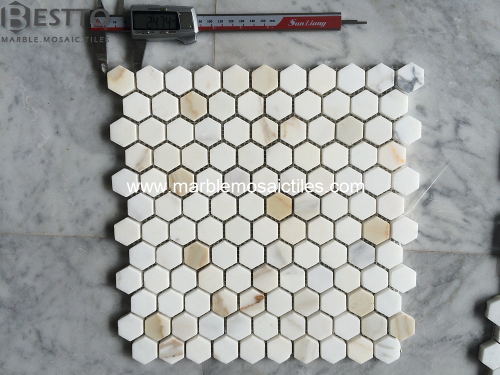 Calacatta Hexagon mosaic Tile