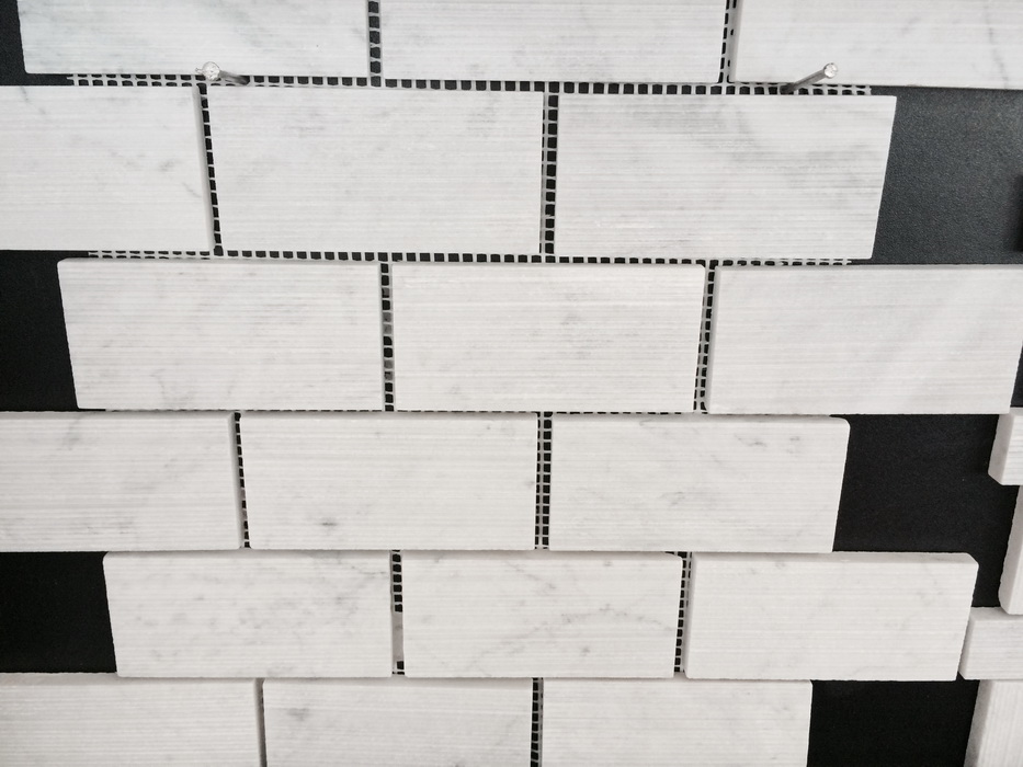 White Carrara Subway Mosaic Tile