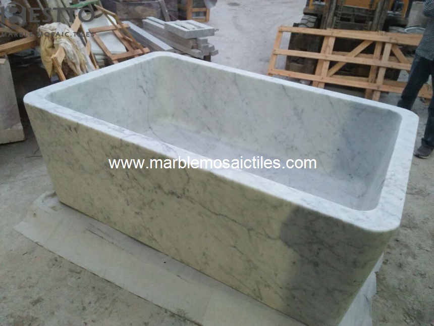 White Carrara Bathtub White Carrara Bathtub
