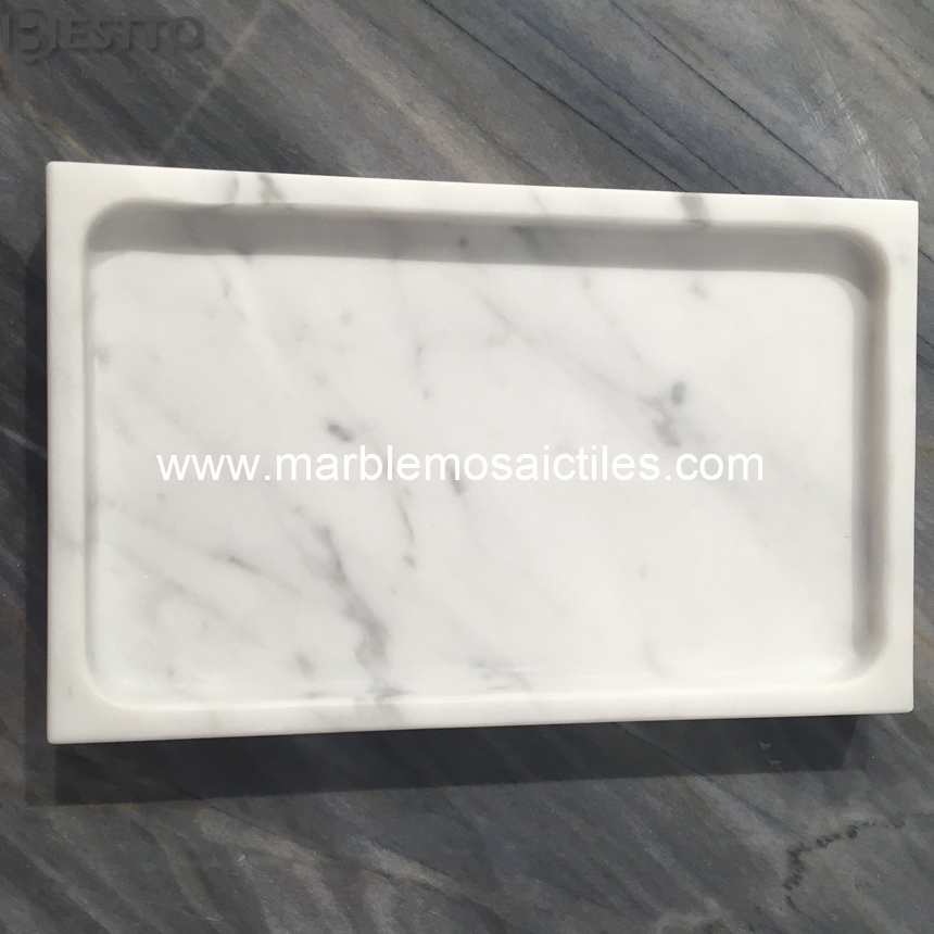 White Carrara Tray
