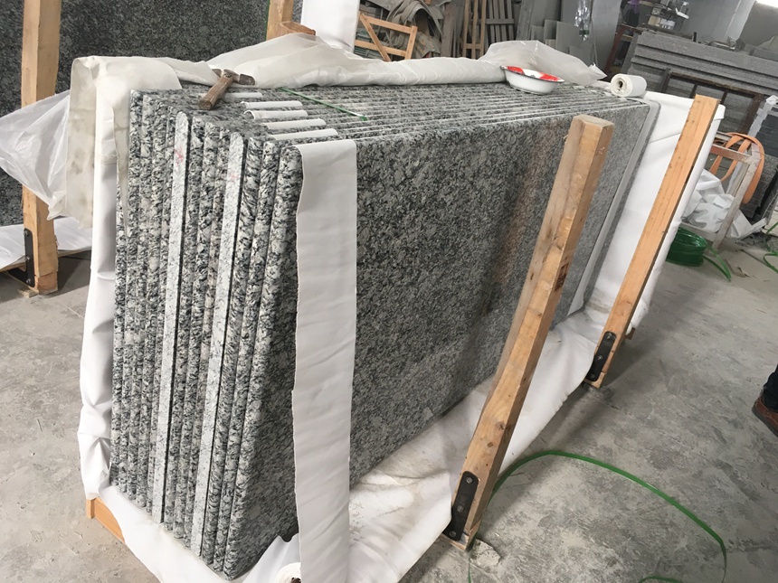 Wave White Granite Countertops