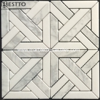 carrara white mosaics