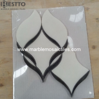 Thassos White Marble Waterjet Mosaic