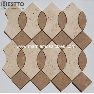 Arc Beige Travertine Mosaic