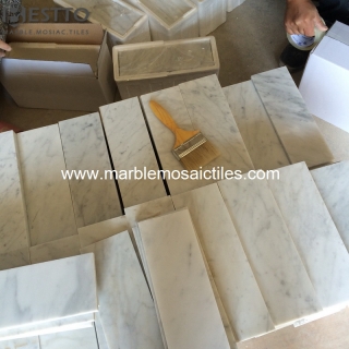 Carrara White Honed Tiles