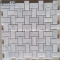 Basketweave mosaic Carrara White