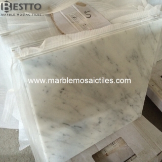 Carrara White Polished Tiles