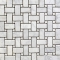 White Carrara Basketweave Mosaic