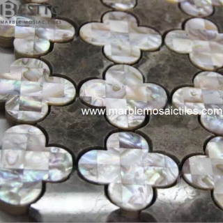 Fleur Marble and shell Mosaic Suppliers