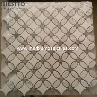 Thassos White Flower Mosaic Tile Manufacturers