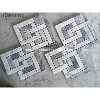 Bardiglio Nuvolato Interlock Mosaic Suppliers