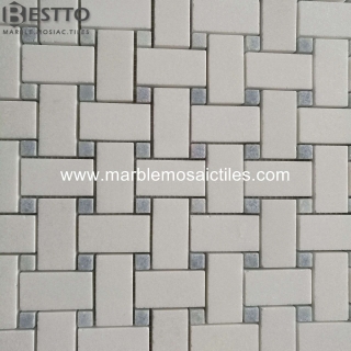 Thassos White Basketweave mosaic Manufacturers