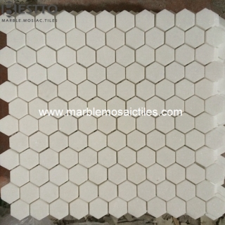 Thassos White Hexagon  Mosaic
