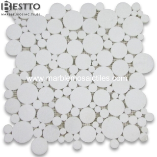 top Thassos White Bubble Round  Mosaic online