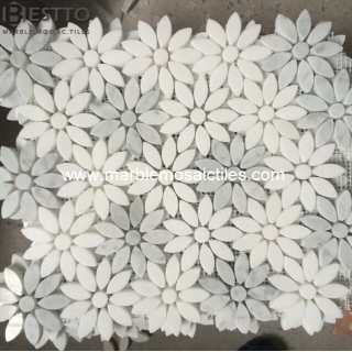 Carrara Flower Mosaics